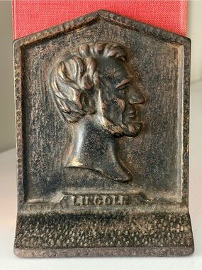 1920s Arts & Crafts Lincoln Cast Iron Bookends (Pair)